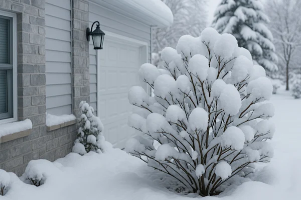 Image of a house in the winter as the title image for the winter checklist article.